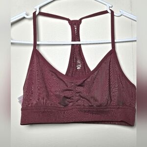 Victoria's Secret Pink Racerback Mesh Sports Bra, Size Small